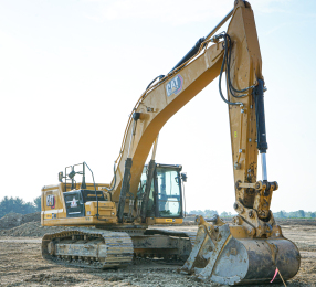 Excavator sitting on a construction site