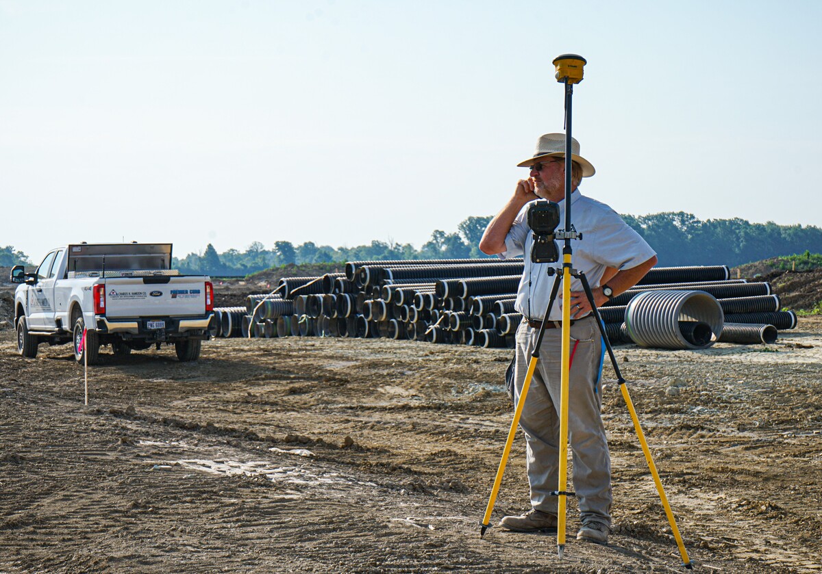 man with construction equipment