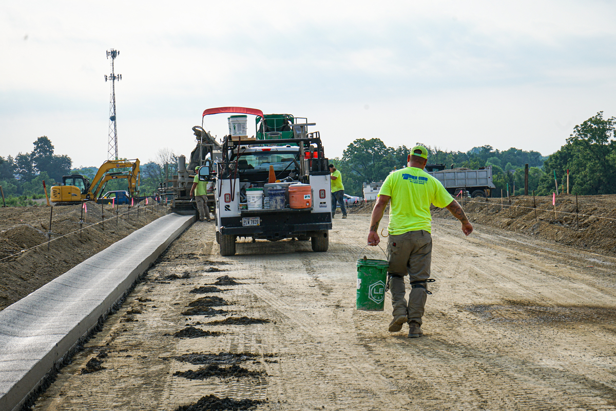 CHHamilton Crew doing road work and Curb