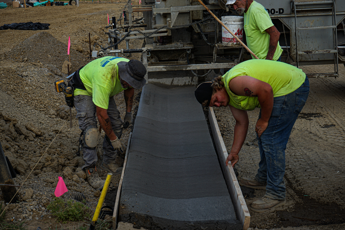 CHhamilton crew doing curb work